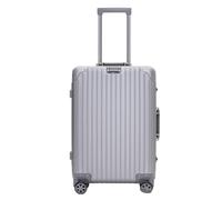YGDYFDC Valigia Valigia Trolley Interamente In Alluminio In Lega Di Magnesio Valigia In Metallo Valigia D'imbarco Con Ruota Universale Valigia Da 24 Pollici Valigia Grande(Gray,22cm)