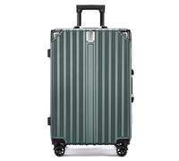 YGDYFDC Valigia Valigia trolley retrò con telaio in alluminio anti-collisione Valigia con porta di ricarica anti-caduta for uomini e donne Valigie(Green,20cm)