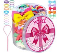 YGDZ Set di accessori per capelli: 300 elastici in gomma, 150 elastici piccoli per bambini e bambini, 100 fasce per capelli sottili, 20 fiocchi per capelli per bambine