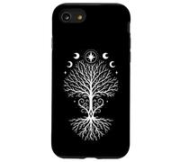 Yggdrasil e Fasi Lunari Simbolo Spirituale e Pagano Custodia per iPhone SE (2020) / 7 / 8