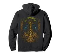Yggdrasil Hugin Munin Valhalla Mitologia Nordica Vichingo Felpa con Cappuccio