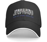 YGHAOWKJR Berretto da baseball classico Jeopardy da uomo cappello moda spiaggia alpinismo cappello donna uomo nero
