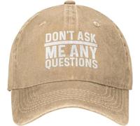 YGHAOWKJR Cappello classico con scritta in inglese "Don't Ask Me Any Questions", da donna, con design