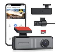 YGiTK Dash Cam Frontale e Posteriore 2K+1080P, WiFi per Auto con App, Parcheggio 24h, Visione Notturna, G-Sensor, 160° Grandangolo - Include 32GB SD Card