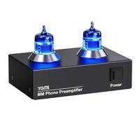 YGiTK Preamplificatore Phono a Valvole HiFi per Giradischi MM, Tubo 6J2 | Preamp Turntable con Equalizzazione RIAA, Guadagno 40 dB, RCA Dorati e Messa a Terra, Suono Caldo Analogico per il Vinile