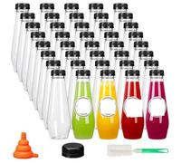 YGLEEULI 12 bottiglie di succo da once, plastica vuote for succhi, contenitori trasparenti riutilizzabili for bevande alla rinfusa a forma cono Bottiglia Di Succo Frutta