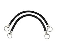 YGLEEULI 2 Pezzi Borse in Tessuto Manico in Pelle Moda PU Borsa a Tracolla da Donna Borsa con Cinturino Borsa Fai da Te sostituire Gli Accessori 25/40/50 cm per Borse(Black-Silver-40cm)