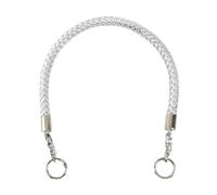 YGLEEULI 2 Pezzi da Donna Borse Cinturino Tessuto Corda in Pelle Manici Borsa Tracolla Tracolla Fai da Te Fatti a Mano sostituire Accessori Borsa a Catena 30-60 cm per Borse(Silver,40cm)