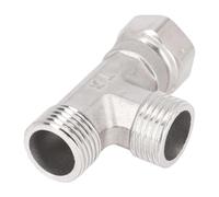 YGLEEULI Adattatore Rubinetto Canna Acqua Adattatore a T valvola a 3 Vie/per deviatore Vasca da Bagno WC/Bidet spruzzatore soffione Doccia/Raccordo G1/2 4 Punti Tubo dell'Acqua in Rame a Tre Vie