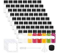 YGLEEULI Bottiglie da 2 once con tappi, bottiglie di succo vuote for spremere, contenitori riutilizzabili for bevande a base latte, zenzero e shot Bottiglia Di Succo Frutta(2oz 24PCS)