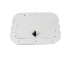 YGLEEULI Copertura di Accesso alla Piastra Coperta Marina da 280 mm * 180 | Portello bianco o nero di ispezione anti-invecchiamento, estraibile con chiusura for barca