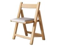 YGLEEULI Sedia semplice pieghevole in legno massello da pranzo piccola con schienale relax portatile for la casa all'aperto Sedia per visitatori(Color2)