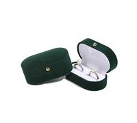 YGLEEULI Velluto Scatola Anello Scatola for imballaggio di anelli for gioielli doppi in velluto for fidanzamento for sposi Coppia San Valentino Custodia for presentazione con(Green2)