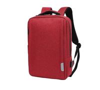 YGLEEULI Zaino da lavoro in tessuto Oxford da donna e da uomo Borsa for laptop da 16 pollici Borse for libri scolastici for studenti Zaini da viaggio impermeabili con ricarica USB per Laptop(Red)