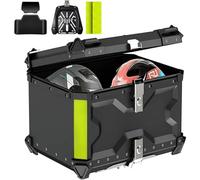 Yglophic Bauletto per Moto in Lega di Alluminio Bauletto per Moto Bagagli in Alluminio Impermeabile con Serratura di Sicurezza per Casco 45L 55L 65L 80L 100L Bauletti per Moto Black,100L