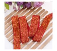 YGMNQAL 15mm Gold Silver Glitter Thread FOE Ribbon Fold Over Elastic Bands for Hair Tie Underwear Bracelet DIY Sewing Accessories(90137,50Yards)