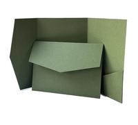 YGMNQAL 20 o 25 pezzi di biglietti d'invito tascabili vuoti fai da te, buste carta for matrimonio, inviti, personalizzati(Green,25pcs)