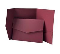 YGMNQAL 20 o 25 pezzi di biglietti d'invito tascabili vuoti fai da te, buste carta for matrimonio, inviti, personalizzati(Red,20pcs)