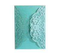 YGMNQAL 25/50 pezzi Laser Cut Inviti for matrimonio Carta pizzo Fiore Business Biglietti di auguri Compleanno Bridal Shower Festa nozze Decorazione(Blue,50pcs)