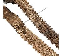 YGMNQAL 30mm Sequin Lace Trim Elastic Band Ribbon Stretch Fabric for Dress Curtain Clothes DIY Latin Sewing Accessories(Color 6,30mm-20Meters)