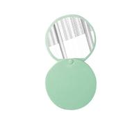 YGMNQAL 3pcs HD Mirror Circular Make-Up Cute Portable Small Folding Rotating Handheld Cosmetic(Light green)