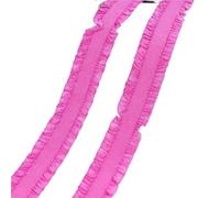 YGMNQAL 5-30Yards 13mm Double Ruffle Elastic Band for Underwear Bra Strap Rubber Bands Belt Clothes Trim Stratch Tape Sewing Accessories(19PurpleRed,10Yards)