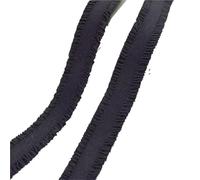 YGMNQAL 5-30Yards 13mm Double Ruffle Elastic Band for Underwear Bra Strap Rubber Bands Belt Clothes Trim Stratch Tape Sewing Accessories(15Black,30Yards)
