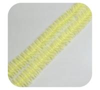 YGMNQAL 6m Fine Wide 5cm Elastic Pleated Mesh Tulle Lace Applique Guipure Folded Sewing Fabric Ribbon Edge Trim DIY Dresses Clothes Decor(Yellow)