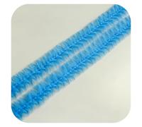 YGMNQAL 6m Fine Wide 5cm Elastic Pleated Mesh Tulle Lace Applique Guipure Folded Sewing Fabric Ribbon Edge Trim DIY Dresses Clothes Decor(Color 13)