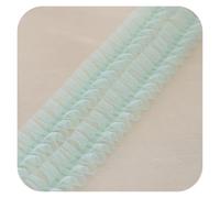 YGMNQAL 6m Fine Wide 5cm Elastic Pleated Mesh Tulle Lace Applique Guipure Folded Sewing Fabric Ribbon Edge Trim DIY Dresses Clothes Decor(Color 4)