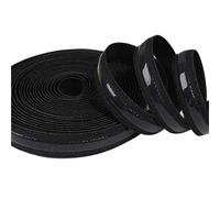 YGMNQAL 8/10/12/15/20mm Elastic Band Transparent Silicone Non-Slip Underwear Belt Rubber Stretch Ribbon Clothes Sewing Accessory(Black,6Yard,10mm)