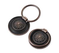 YGMNQAL Anelli Per Maniglia Del Cassetto 2 maniglie e pomelli for cassetti dell'armadio, diametro 30 mm, pomello ad anello tondo vintage for ante dell'armadio, cassettiere, bronzo antico(Red Copper)