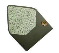 YGMNQAL Avocado Green Series Buste Vintage Inviti di Nozze Stampa Foderate Carta da Lettere(Style5)