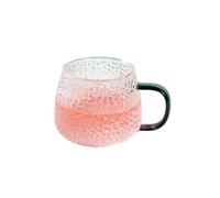 YGMNQAL Bicchieri Acqua Vetro Modello da 400 ml Tazza da caffè Bolla d'aria Tazza in vetro d'acqua Resistente alla temperatura Maniglia Tazza da tè Bere for uso domestico(Color 4)