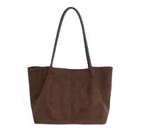 YGMNQAL Borsa a tracolla da donna in finta pelle scamosciata morbida retrò di lusso Designer Trend Borse femminili ad alta capacità(Coffee)