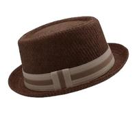 YGMNQAL Cappello Pork Pie Cappelli da Uomo e da Donna Classici in Paglia, Cappelli da Sole Fedora, Cappellini Trilby, Cappelli Estivi da Barca, da Strada, da Viaggio, da Festa(Color11)