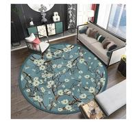 YGMNQAL Classical Flower & Landscape Round Rug - Elegant Aesthetic Decor For Study, Bedroom & Tabletop(Color3,Diameter 90cm(35in))