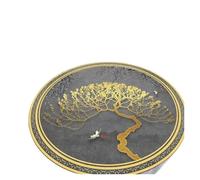 YGMNQAL Classical Flower & Landscape Round Rug - Elegant Aesthetic Decor For Study, Bedroom & Tabletop(Color2,Diameter 160cm(63in))