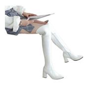 YGMNQAL Fashion Over Knee High Boots Women's Winter Thigh Thick Heel Stretc Long Slip On Autumn Shoes Woman(Color1,45)