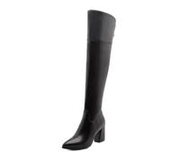 YGMNQAL Fashion Over Knee High Boots Women's Winter Thigh Thick Heel Stretc Long Slip On Autumn Shoes Woman(Color2,35)