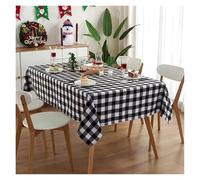 YGMNQAL Green Plaid Christmas Tablecloth, Tartan Table Cloth Decorations, Winter Holiday Tablecloths For Rectangle Tables Parties Dining(Checker Pattern 7,140x180cm)