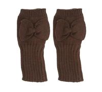 YGMNQAL Guanti Senza Dita 2Pair Long Fingerless Gloves Women Mitten Winter Arm Warmer Knitted Sleeve Soft Girls Anime Clothes(Brown)