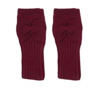 YGMNQAL Guanti Senza Dita 2Pair Long Fingerless Gloves Women Mitten Winter Arm Warmer Knitted Sleeve Soft Girls Anime Clothes(Burgundy)