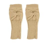 YGMNQAL Guanti Senza Dita 2Pair Long Fingerless Gloves Women Mitten Winter Arm Warmer Knitted Sleeve Soft Girls Anime Clothes(Beige)