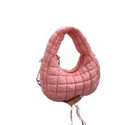 YGMNQAL Handbag Solid Color Mini Pleated Cloud Bags Simple Versatile Single Shoulder Crossbody(Pink)