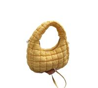 YGMNQAL Handbag Solid Color Mini Pleated Cloud Bags Simple Versatile Single Shoulder Crossbody(Yellow)