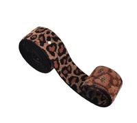 YGMNQAL Nylon Spandex Elastic Webbing Band,Leopard Print & Colored Stripes,Sewing Material,DIY Handmade Strap,Headband Accessory(TLD04D-1piece,10Yards)