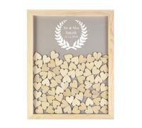 YGMNQAL Ospite con Cornice Drop Top in Legno Rustico Personalizzato | Regali personalizzati for la data del matrimonio con cornice in legno rustico personalizzato for libro degli ospiti