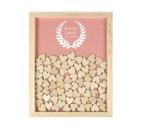 YGMNQAL Ospite con Cornice Drop Top in Legno Rustico Personalizzato | Regali personalizzati for la data del matrimonio con cornice in legno rustico personalizzato for libro degli ospiti