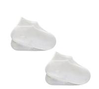 YGMNQAL Silicone Waterproof Shoe Covers Reusable Washable Resistant Outdoor Rainy Overshoes Protection Non-Slip(4PCS-White,L 41-47)